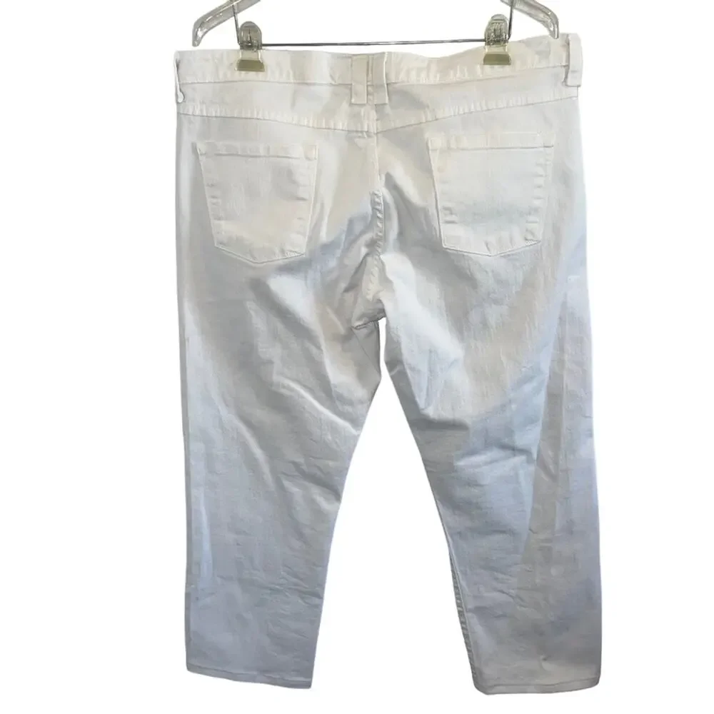 Garnet Hill High Rise Denim Stretch Crop Ankle Plus Size 16